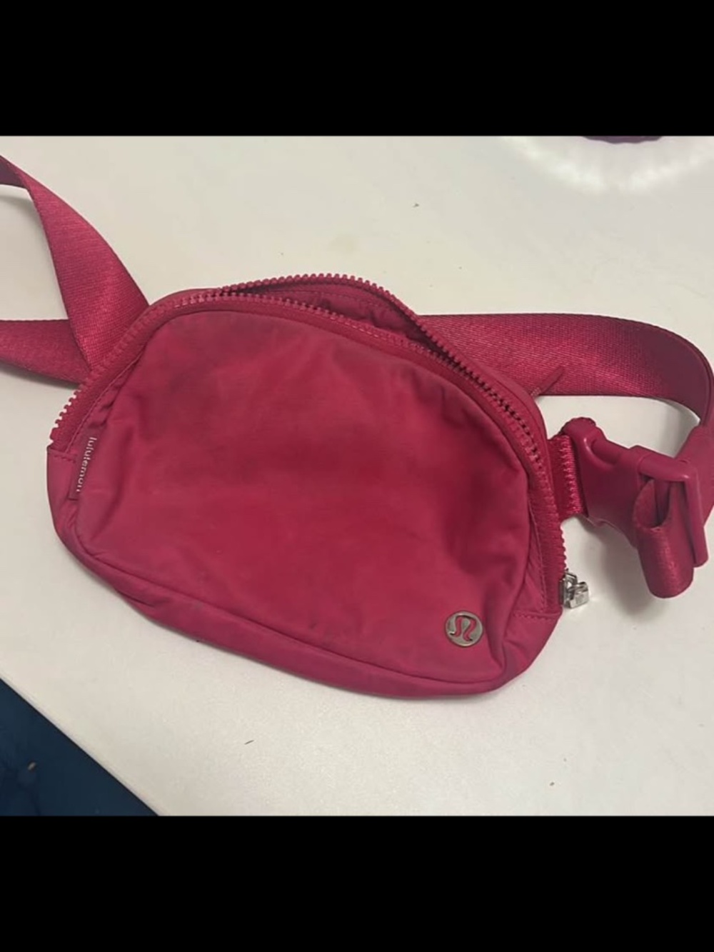 Pink lululemon belt bag